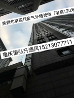 北京美源现代4S店废气排放外墙管道（层高120米）